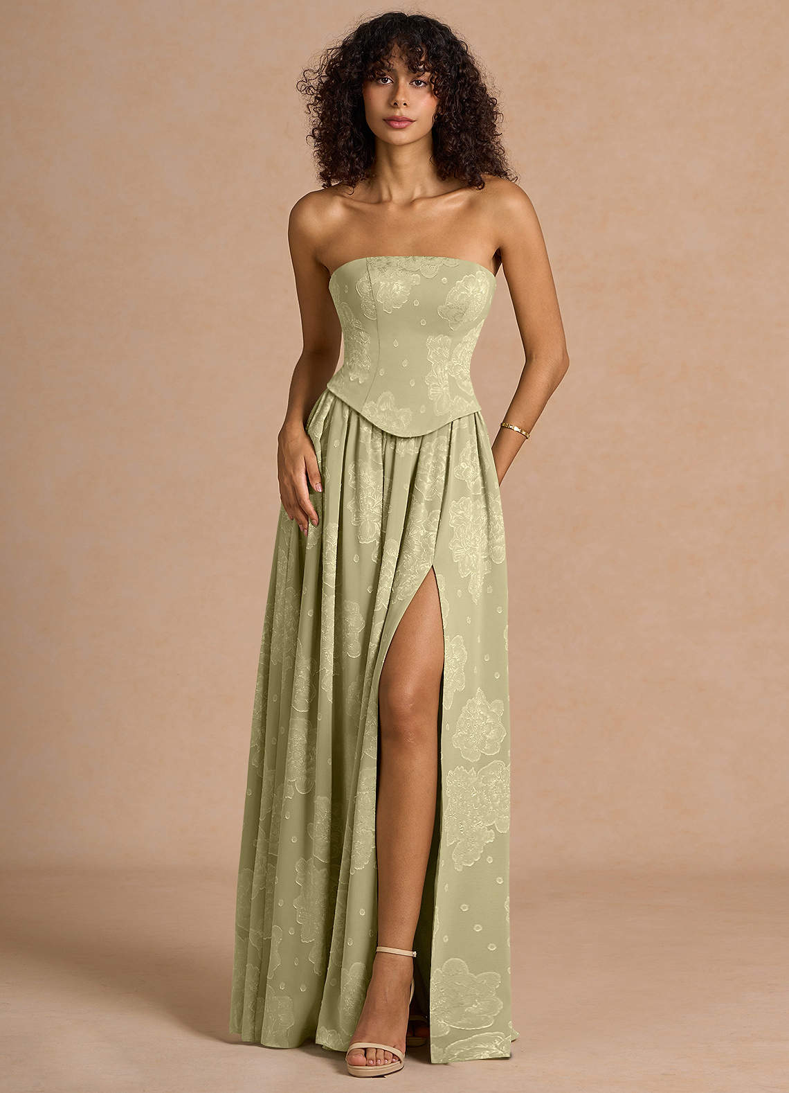 Isaura Celadon Maxi Dress  Dress