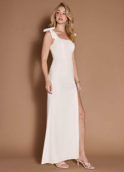 Zaya White Bow Maxi Dress  Dress