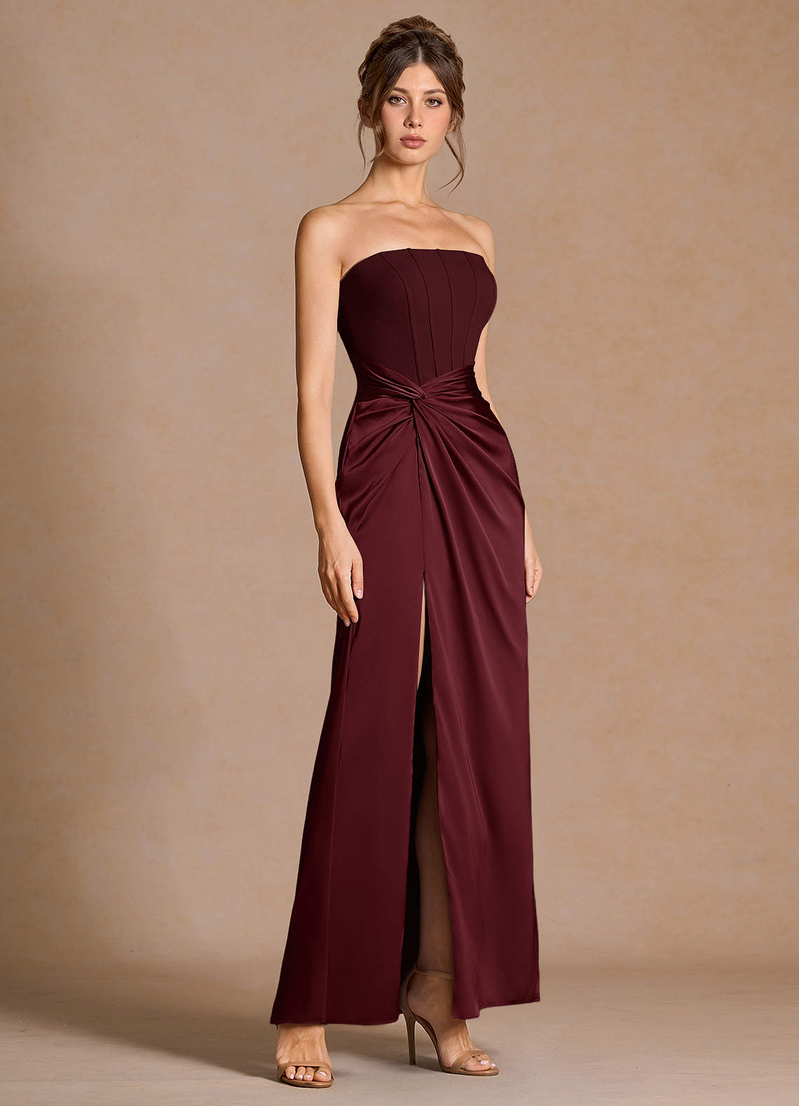 Selene Wine Maxi Dress  Dress