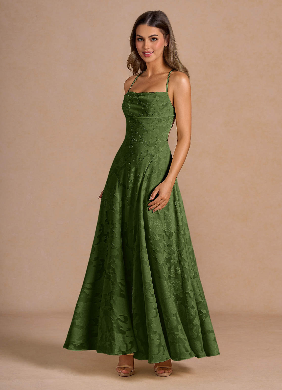 Marlo Olive Corset Prom Dress