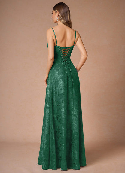 Thalyn Dark Green Long Prom Dress