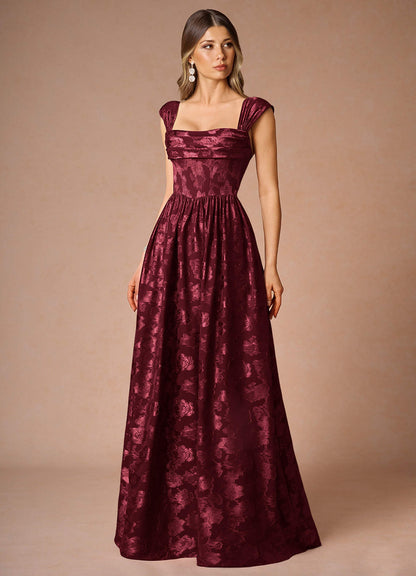 Hazel Wine Pleated Maxi Dress  Dress