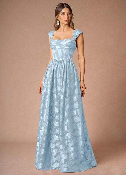 Hazel Powder Blue Pleated Maxi Dress  Dress