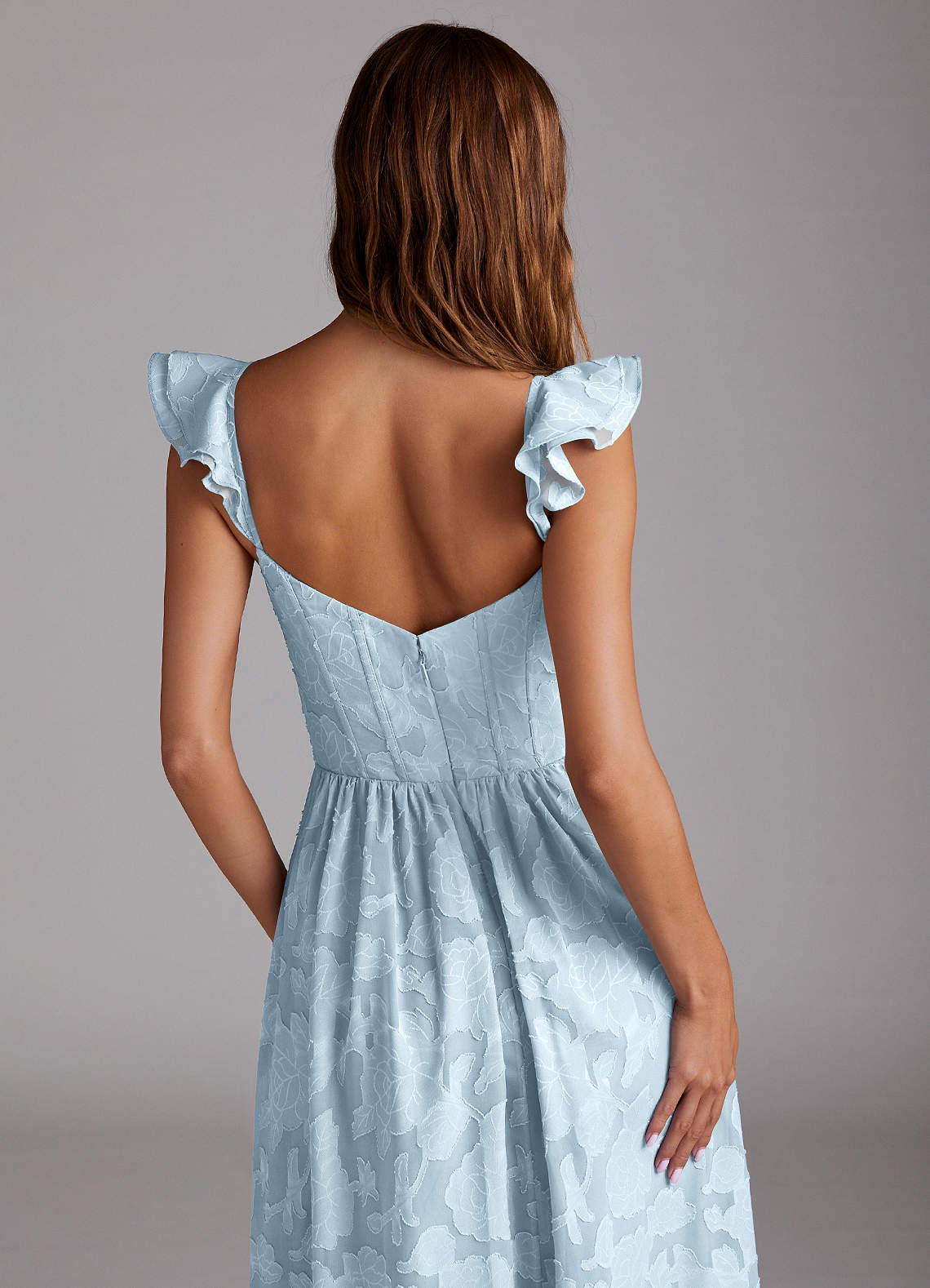 Candice Sky Blue Corset Maxi Dress