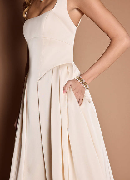 Eirlys Cream Midi Dress  Dress