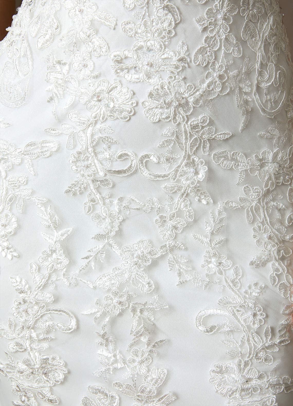 Diamond White Mermaid Lace Dress