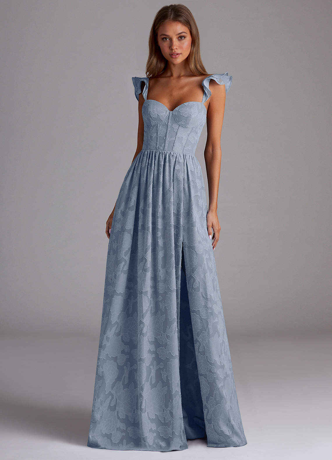 Sorina Powder Blue A Line Prom Dress