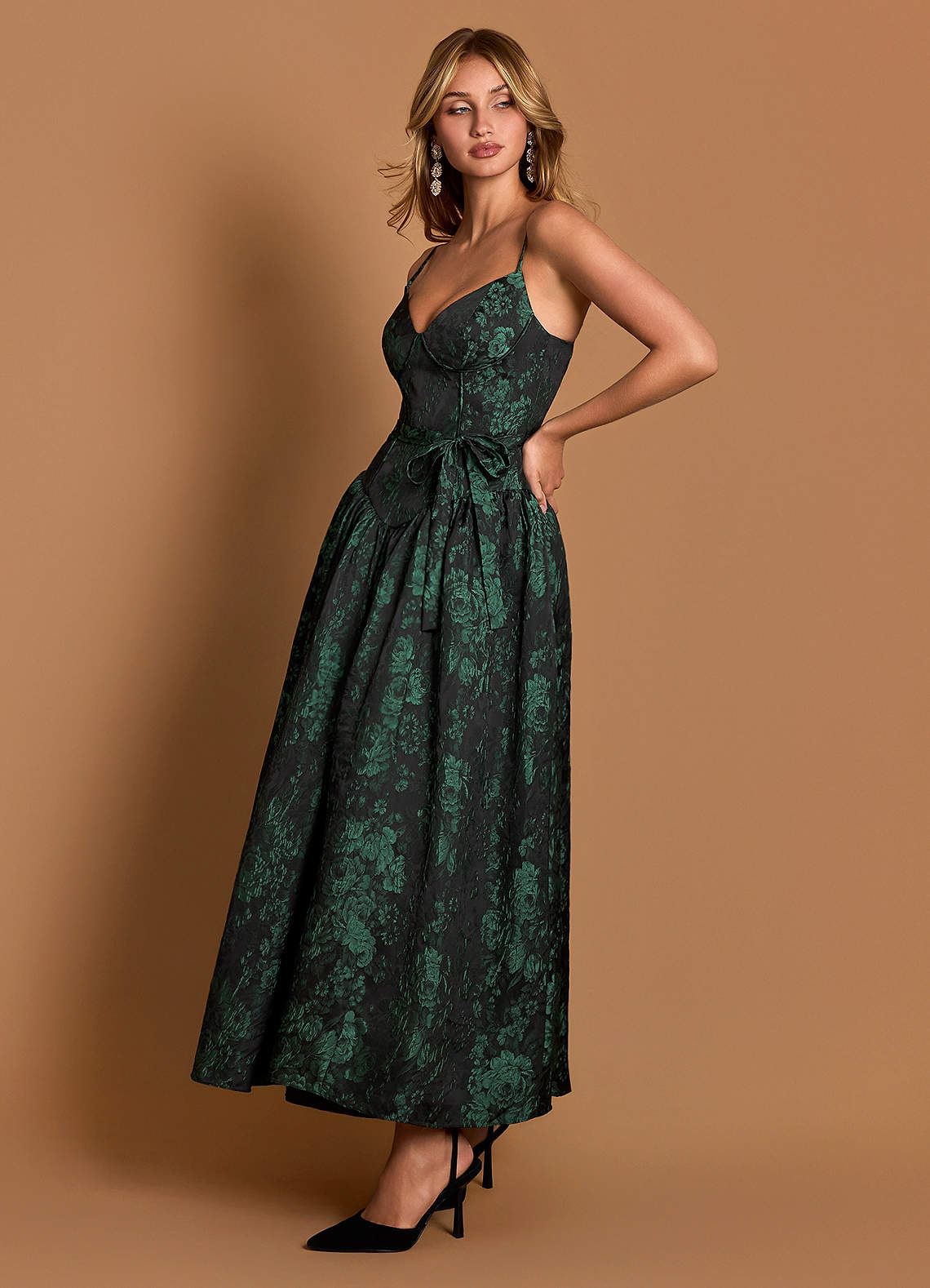 Tommi Emerald Black Maxi Dress