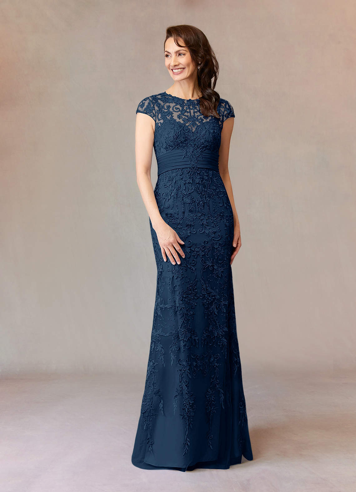 Dark Navy Mermaid Lace Dress