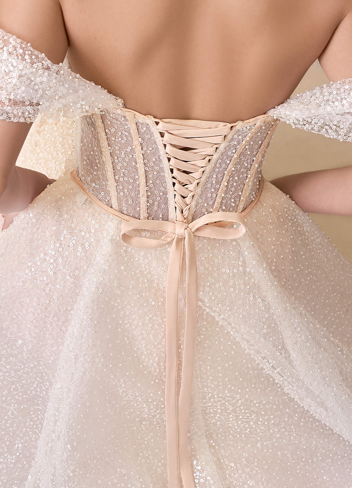 Diamond White English Rose Mermaid Off the Shoulder Beading Dress