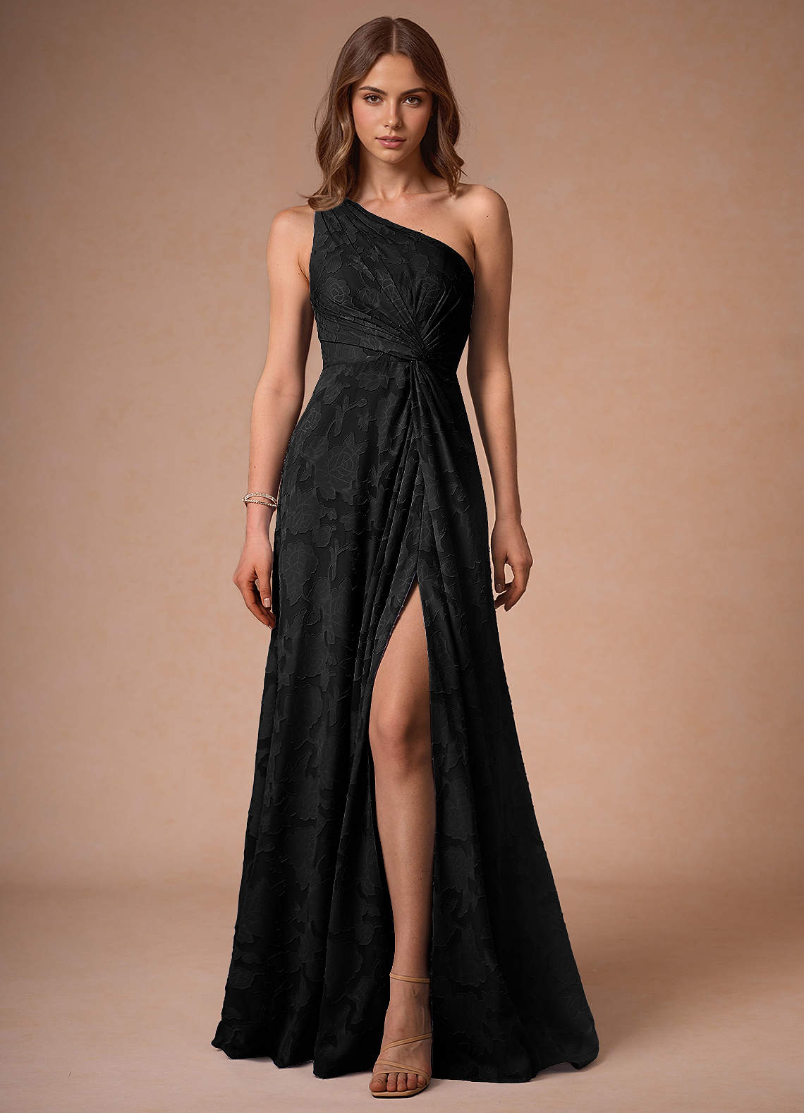 Hermosa Black One Shoulder Maxi Dress  Dress