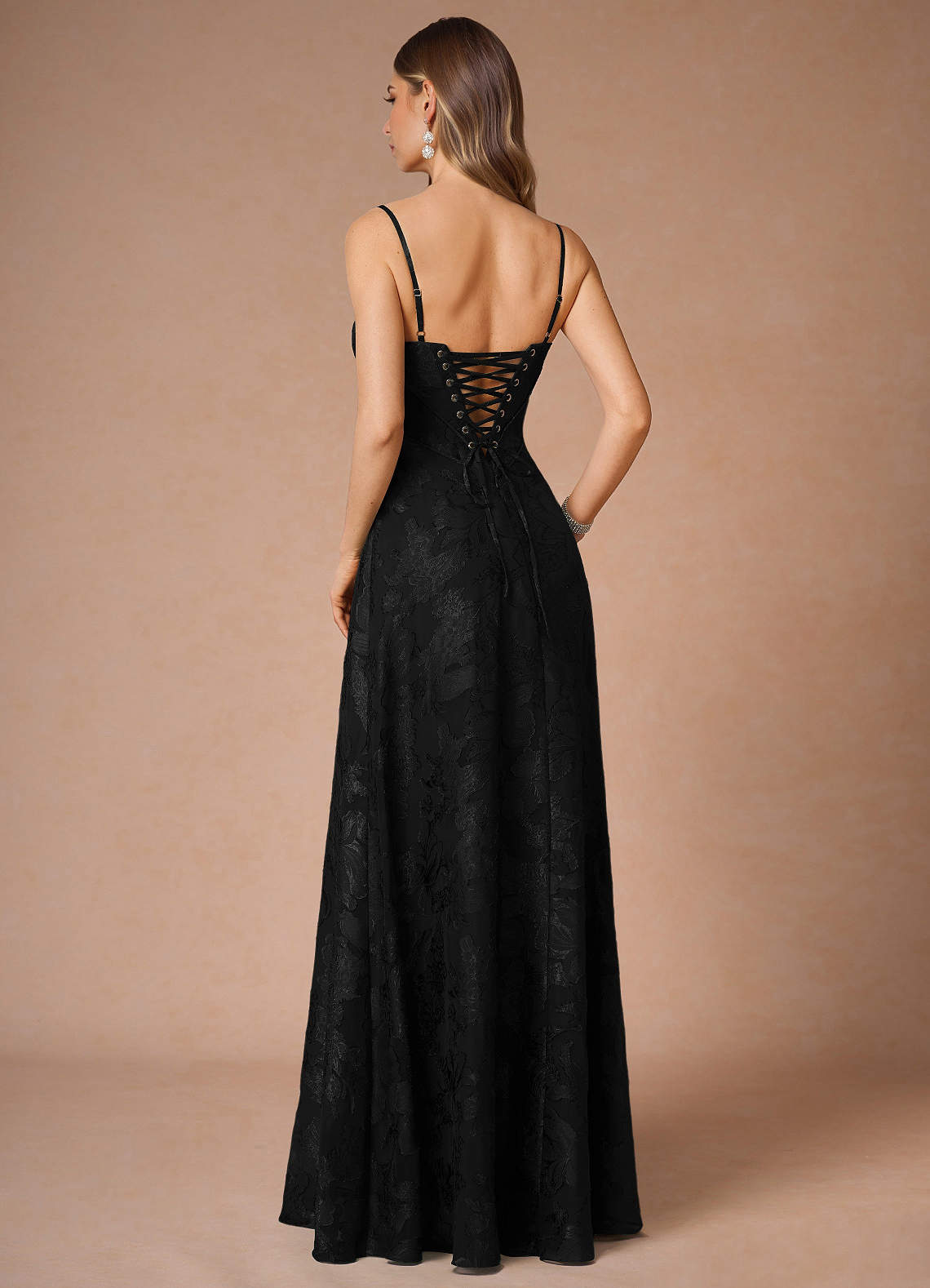 Hollis Black Lace Back Maxi Dress  Dress