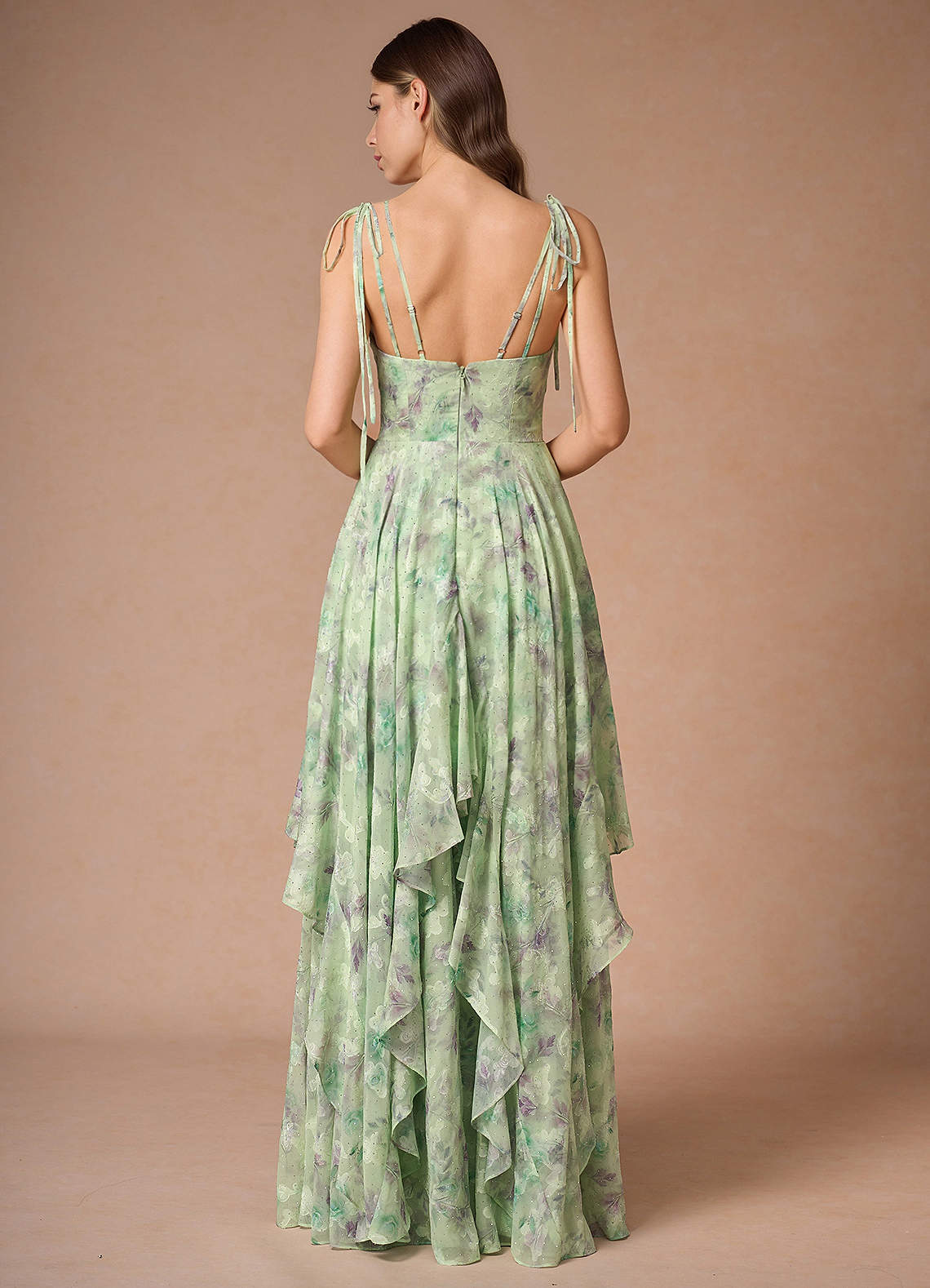 Harmony Sage Floral Maxi Dress