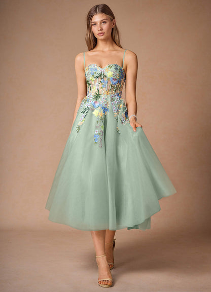 Iverine Pistachio Multi Midi Dress  Dress
