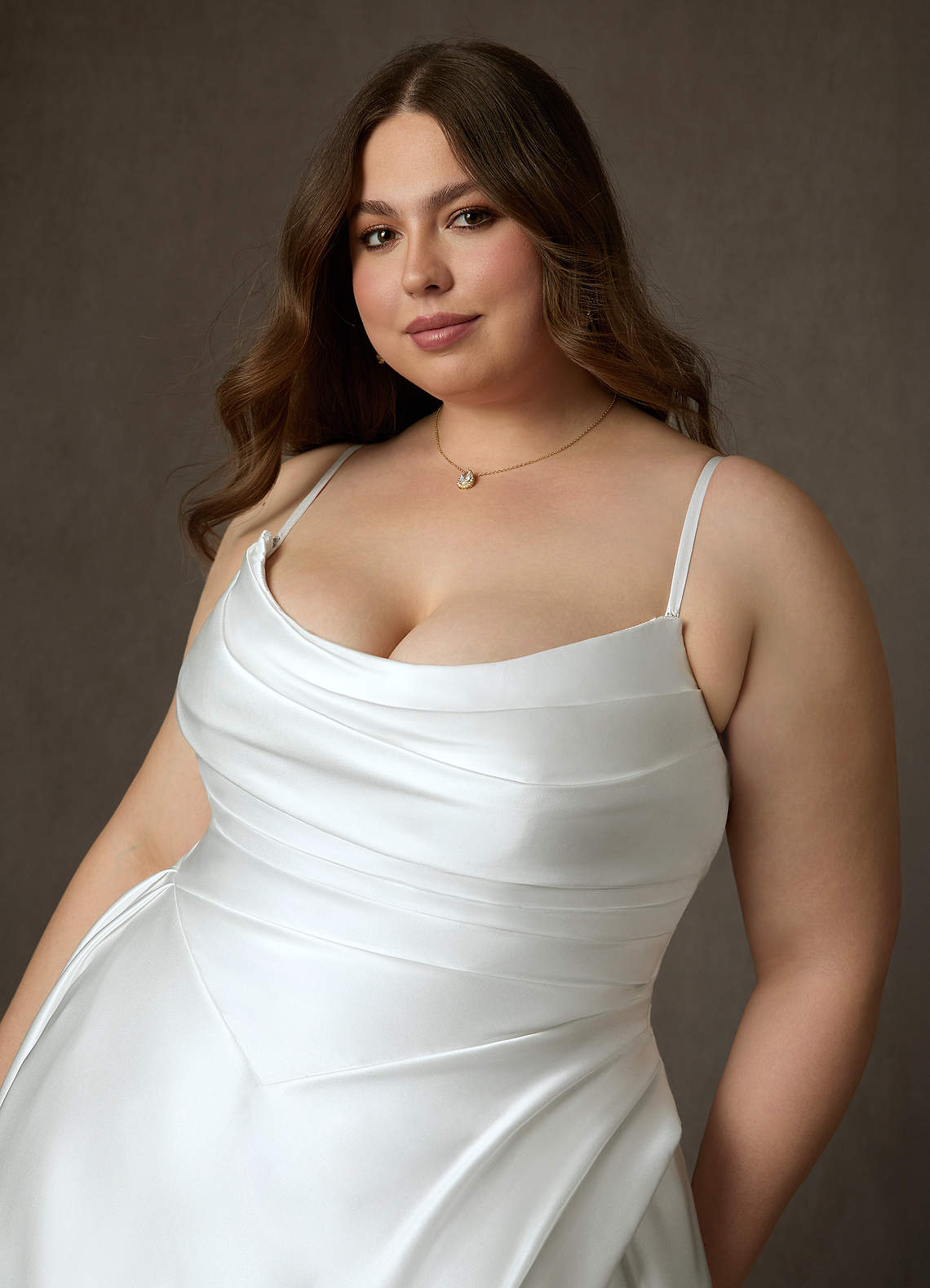 Diamond White Ball-Gown Strapless Satin Dress