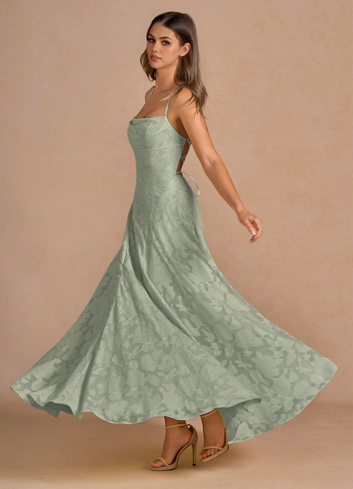 Marlo Pistachio Corset Prom Dress