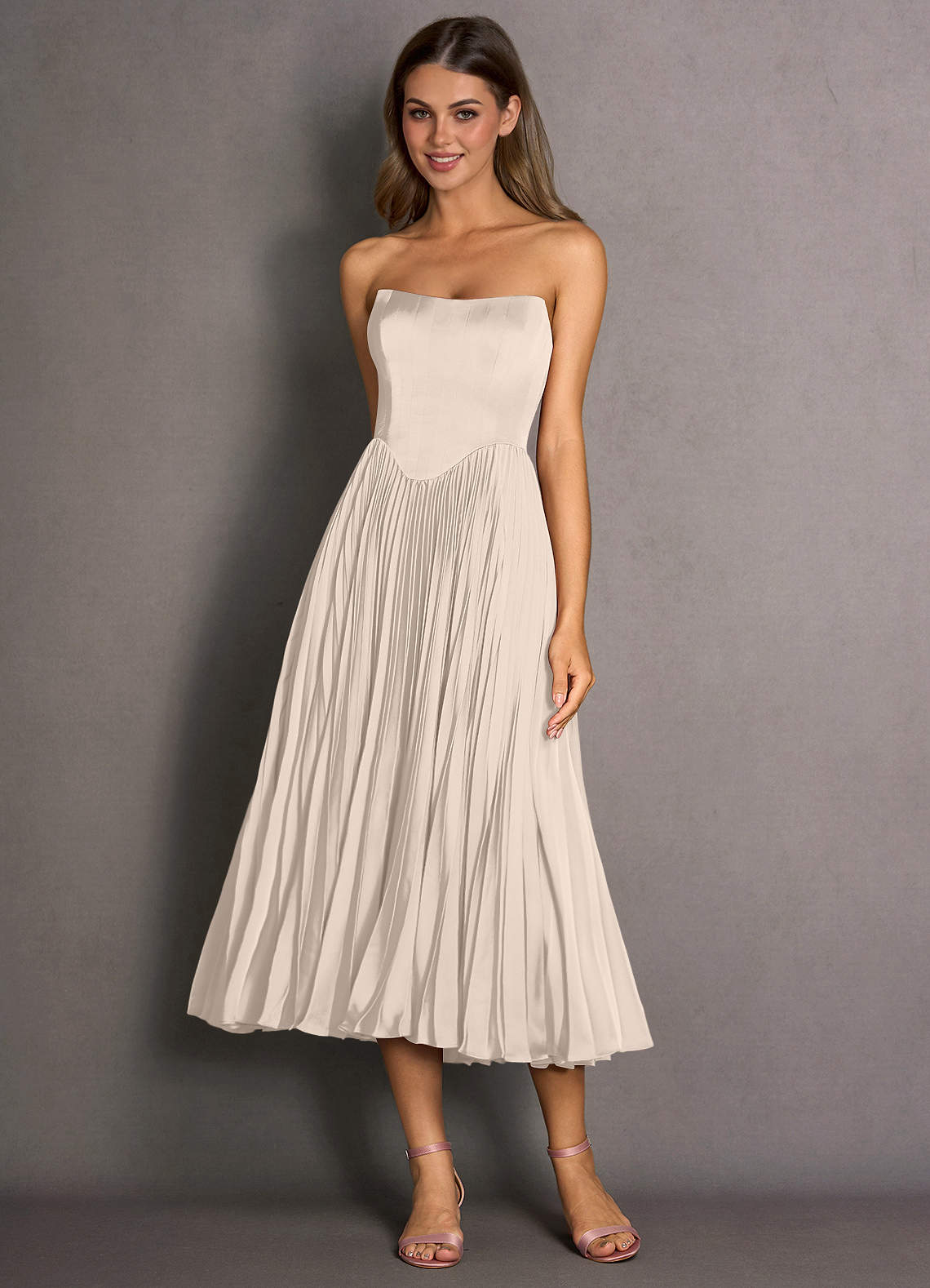 Celene Cream Midi Dress  Dress