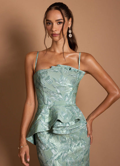 Justine Silver Sage Gown