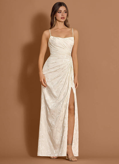 Caelia French White Maxi Dress