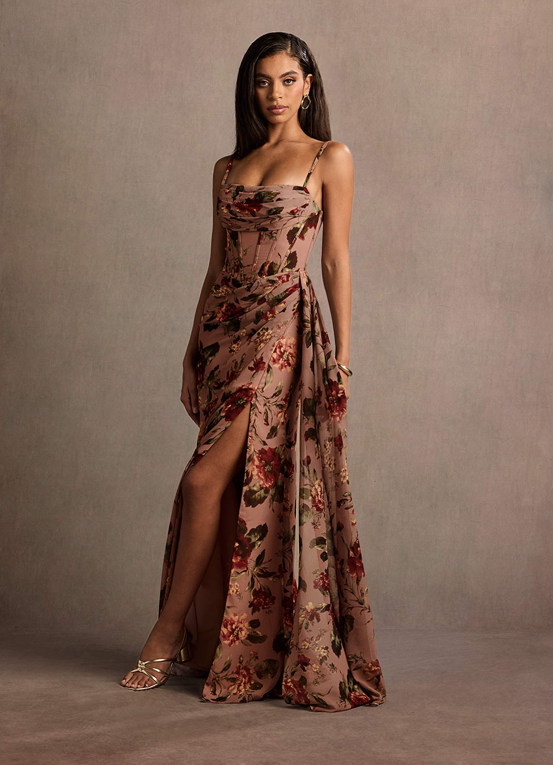 Aurra Mauve Multi Maxi Dress  Dress