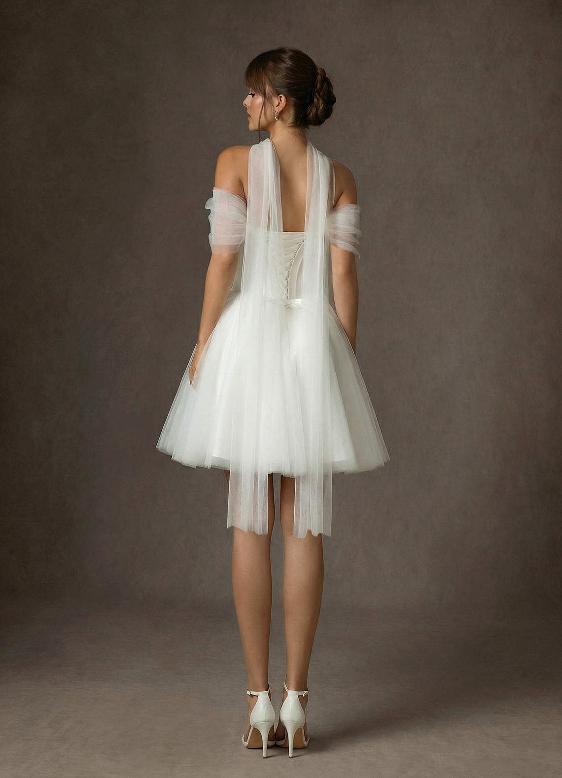 Diamond White A-Line Tulle Dress