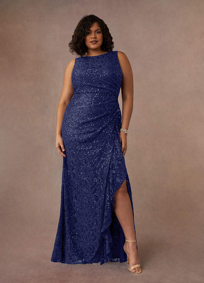 Stormy Sheath Sequins Lace Dress
