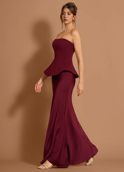 Zeraya Wine Maxi Dress  Dress