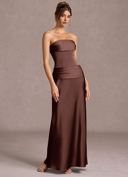 Faelina Mocha Coco Maxi Dress  Dress