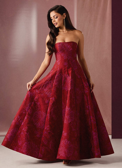 Mimmy Red Hot Pink Gown  Dress