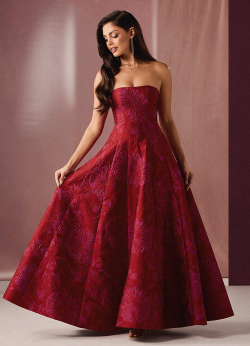 Mimmy Red Hot Pink Gown  Dress