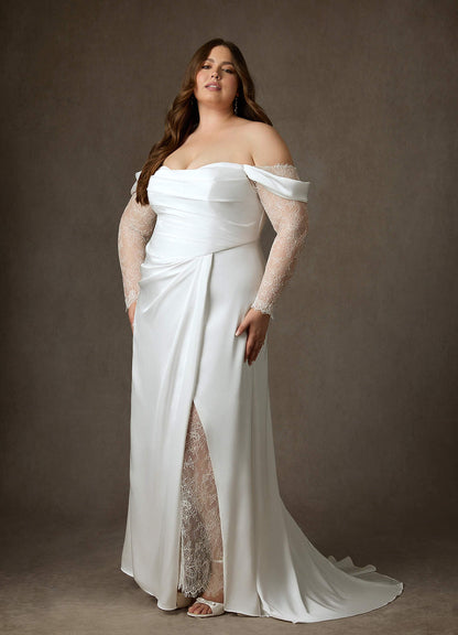 Diamond White A-Line Sweetheart Neckline Lace Dress