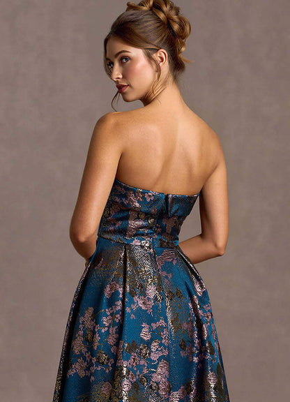 Xamira Teal Floral Maxi Dress  Dress