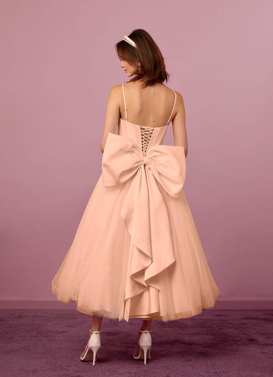 English Rose A-Line Pleated Tulle Dress English Rose