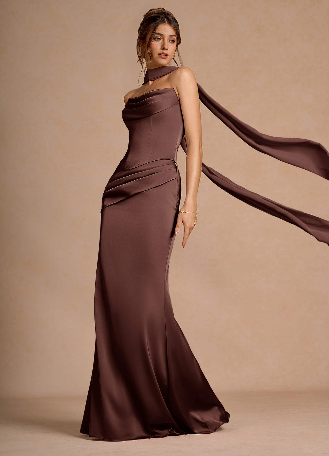 Sorrel Mocha Coco Corset Two-Piece Sets  Dress