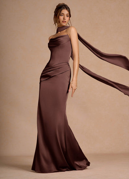 Sorrel Mocha Coco Corset Two-Piece Sets  Dress