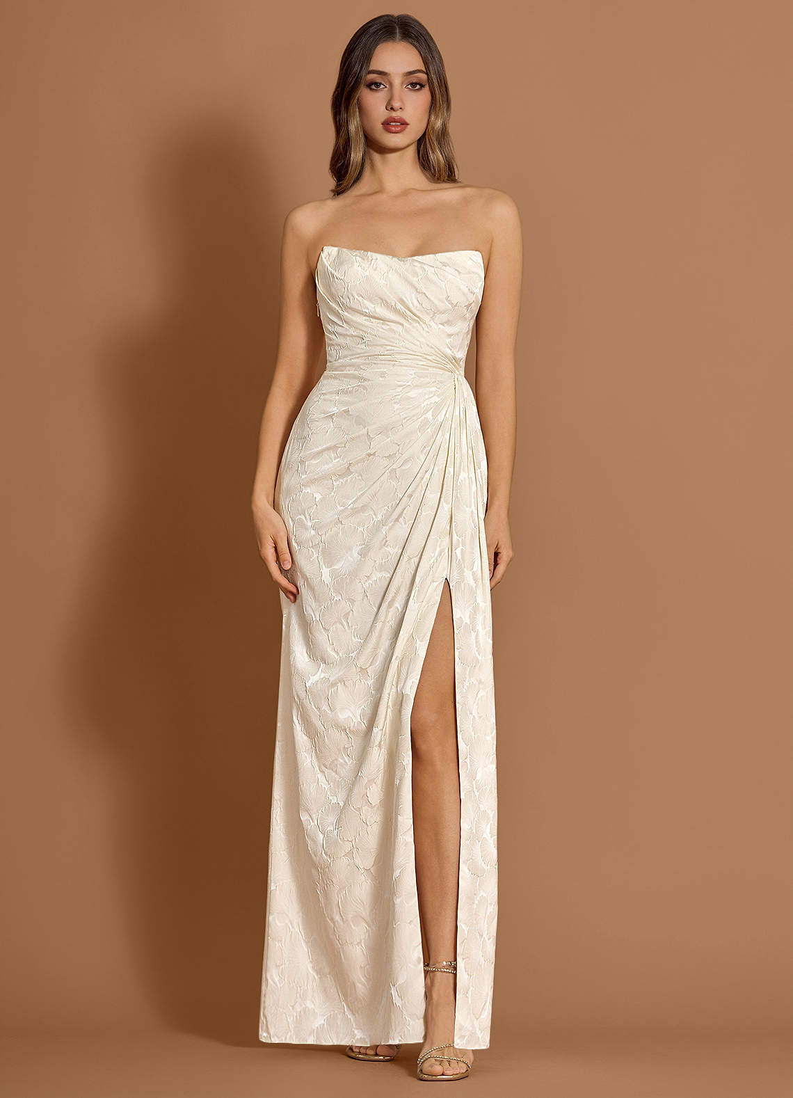 Caelia French White Maxi Dress