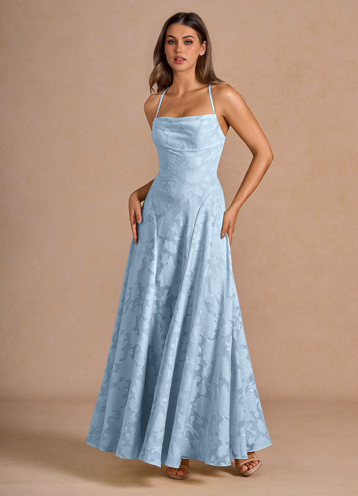 Marlo Sky Blue Corset Prom Dress
