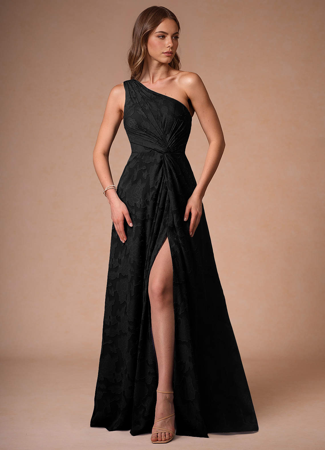 Hermosa Black One Shoulder Maxi Dress  Dress