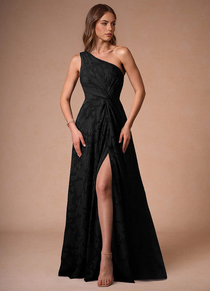 Hermosa Black One Shoulder Maxi Dress  Dress