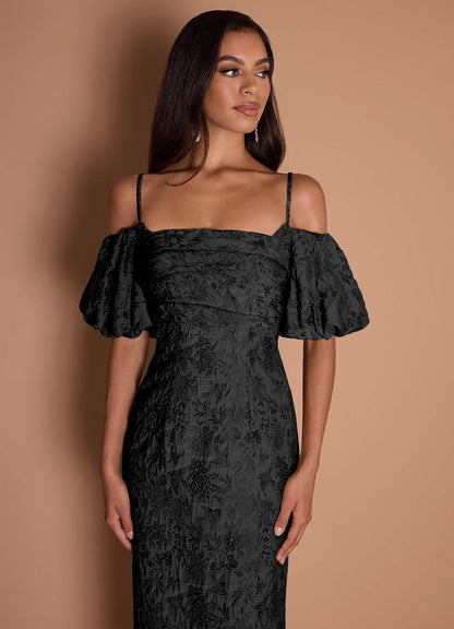 Corie Black Midi Dress