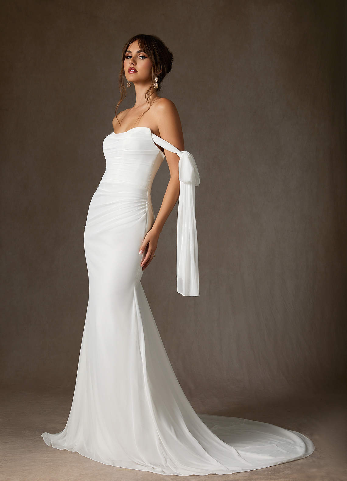 Diamond White Sheath Mesh Dress