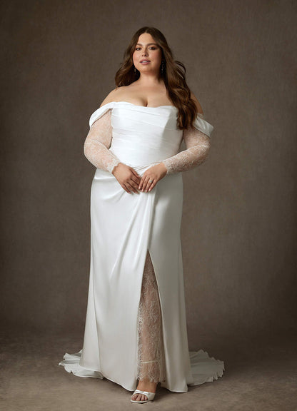 Diamond White A-Line Sweetheart Neckline Lace Dress