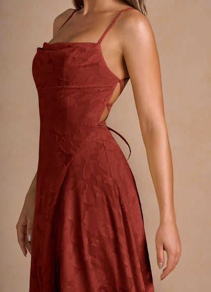 Irelia Terracotta Maxi Dress  Dress