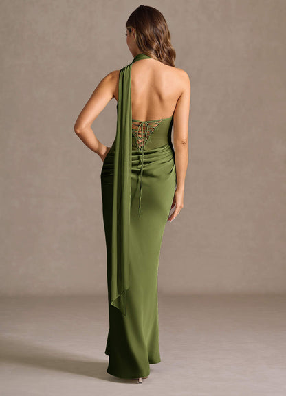 Leonore Olive Maxi Dress
