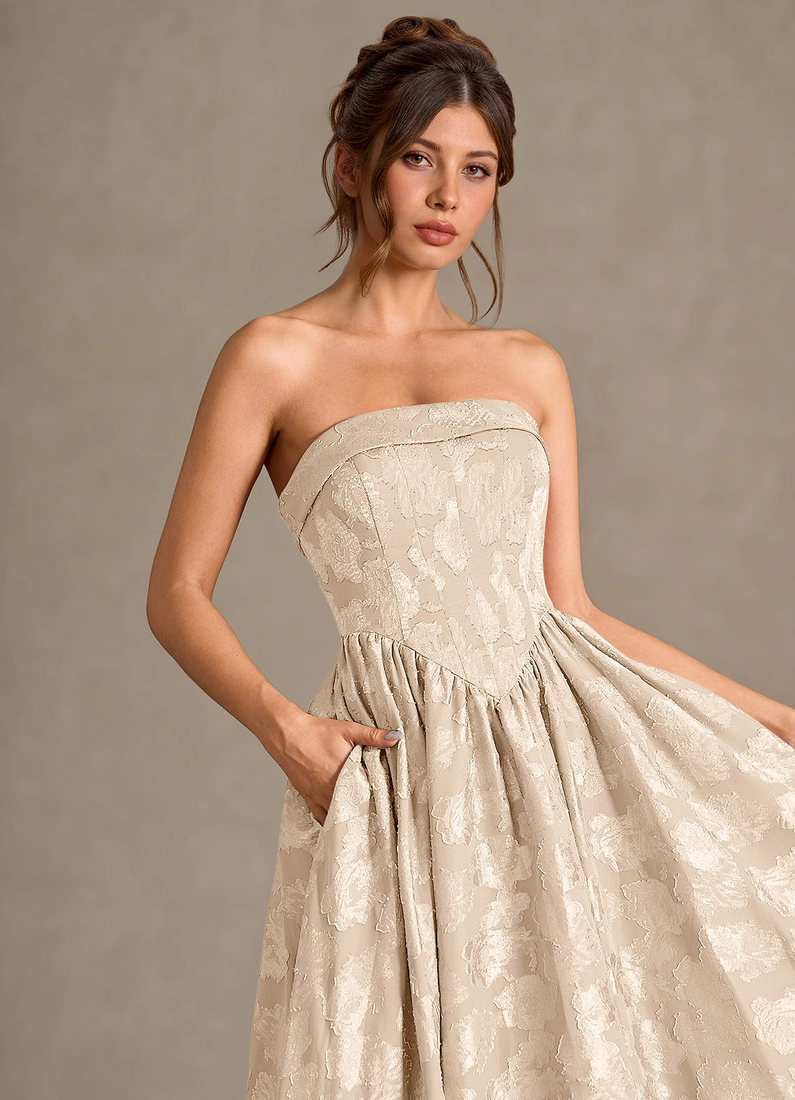 Mila Cream Midi Dress
