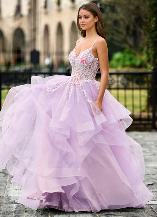 Goartrume Pink Mermaid Tulle Prom Dress
