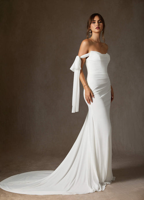 Diamond White Sheath Mesh Dress
