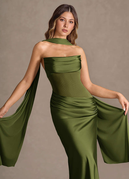 Leonore Olive Maxi Dress