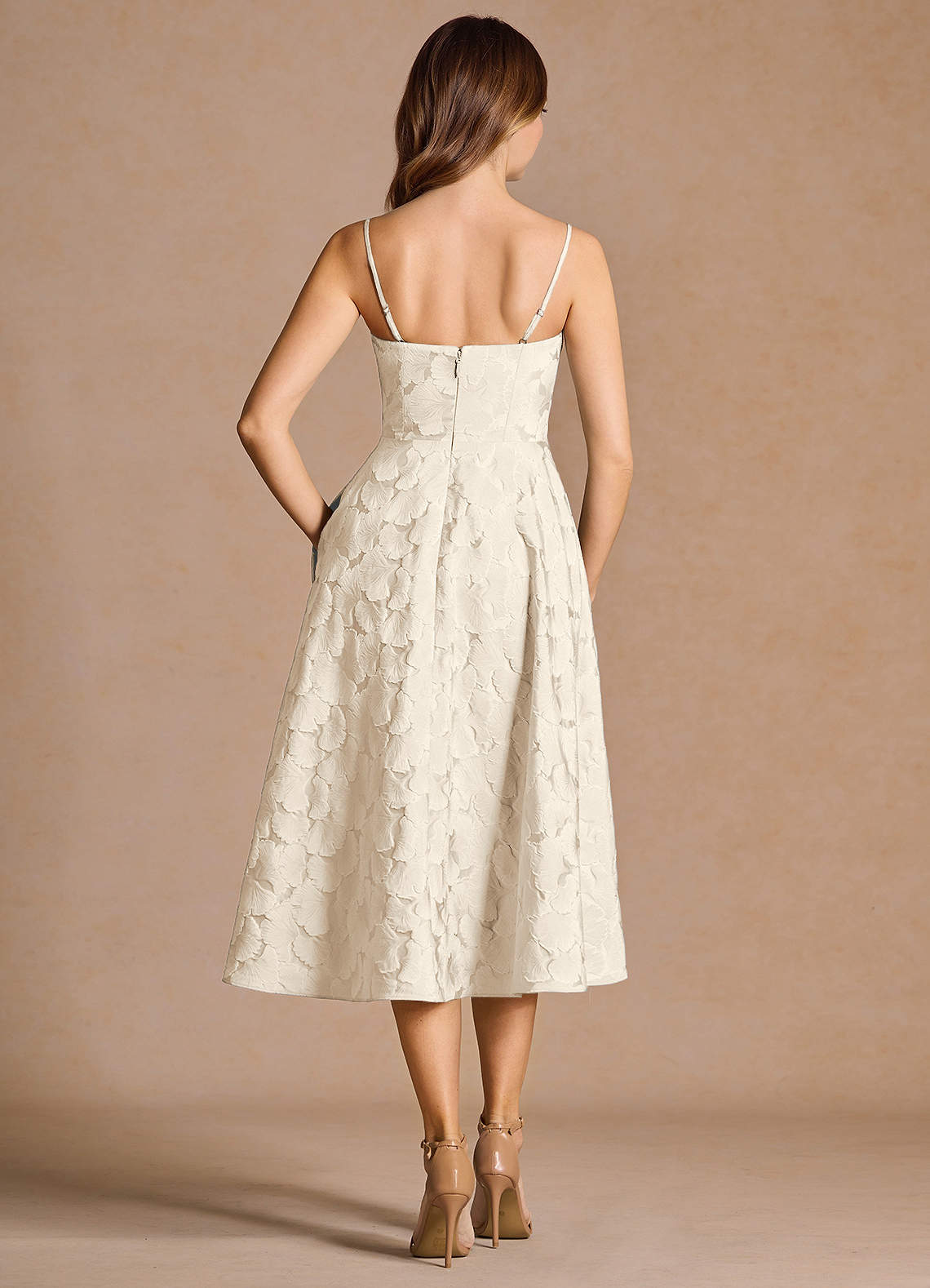 Phoenix French White Midi Dress