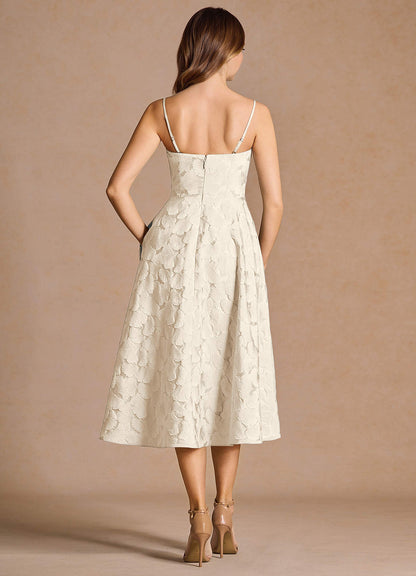 Phoenix French White Midi Dress
